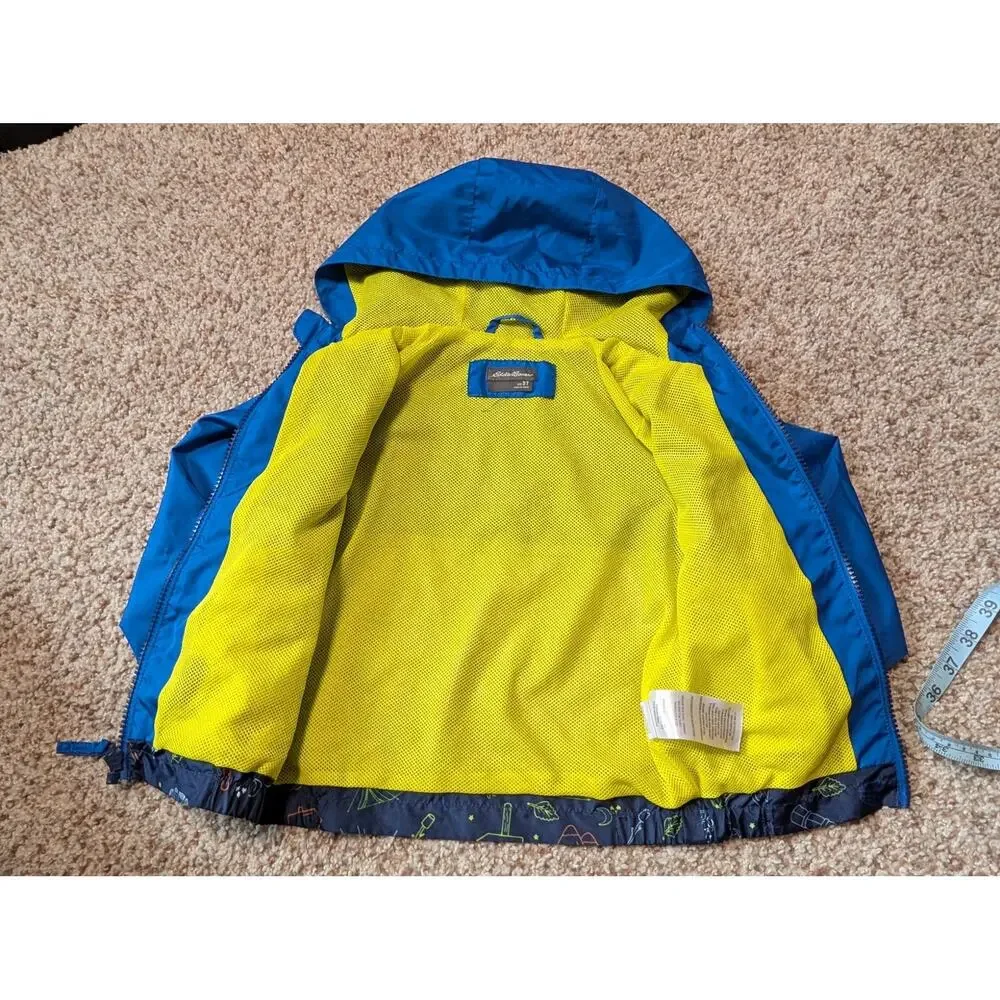 EDDIE BAUER KIDS boys WINDBREAKER/JACKET/COAT SIZE 3T, blue & yellow
